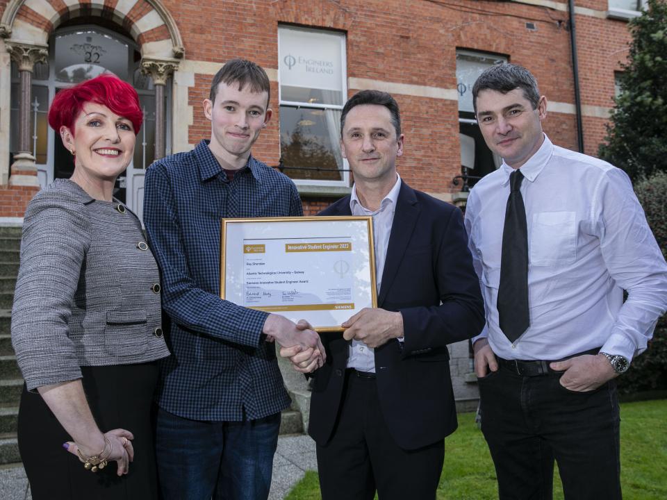 ATU Galway Mechanical Engineering student wins 2023 Siemens Innovative Student Engineer of the Year 