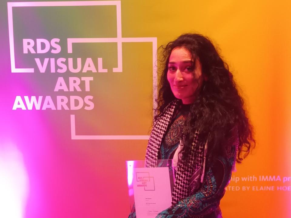 Taim Haimet, recent graduate of ATU, who was awarded the ‘Taylor Art Award’ at the Royal Dublin Society Student of the Year Awards ceremony at the Irish Museum of Modern Art. 