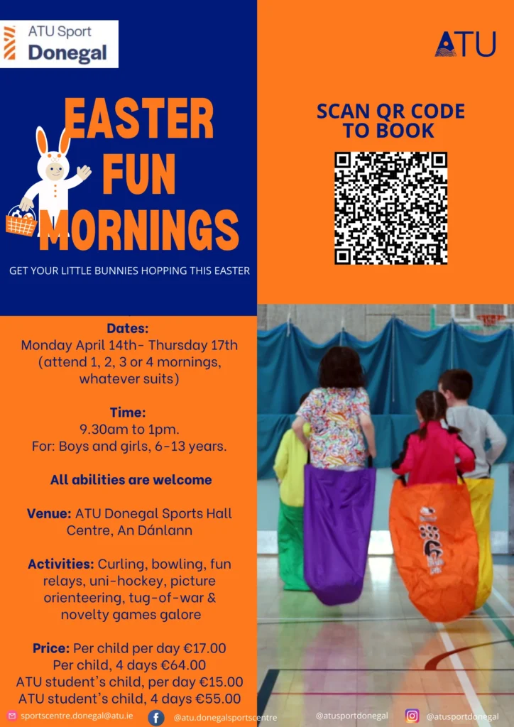 Children playing with information for Easter Fun mornings