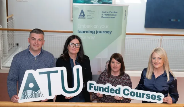ATU staff (L-R) Michael O'Connor, Patricia Doherty, Patricia Redmond, Dr Helen McMonagle.