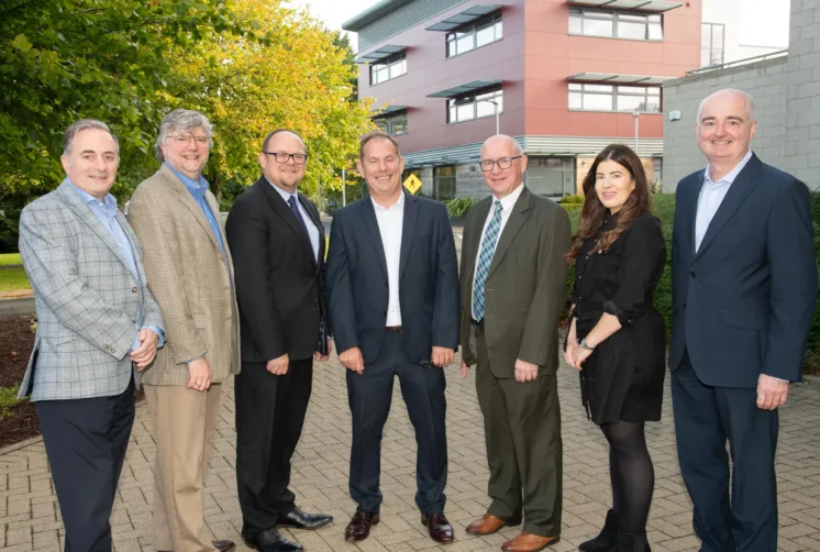 (L-R) Dr Stephen Seawright (ATU), Peter Smyth (Tyndall), Professor William Scanlon (Tyndall), Dr Nick Timmons (ATU), Gerry Kindlon (Seagate), Maria Gallagher (ATU), Peter Devine (Ulster University).