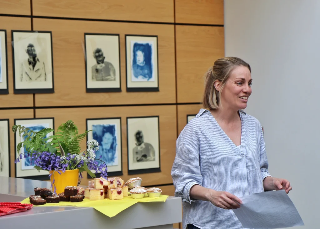Speaking at the launch of the Creative Generations Portrait Photography Exhibition, Lecturer in Intergenerational Learning and Creative Generations Festival Producer, Kate Brown.