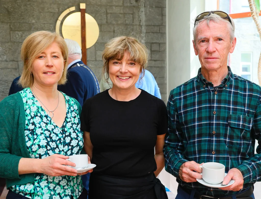 L to R: Dr Margaret O’Riordan, Clodagh Geraghty, Dr Seán Lysaght, poet/author.