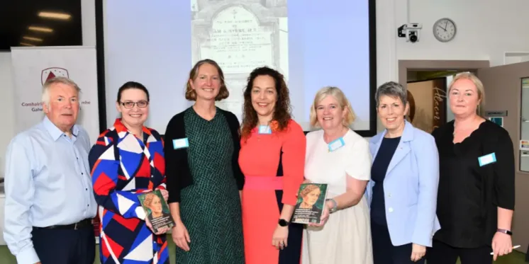 Donal Connolly, Aleen Cust Memorial Society, Dr Edna Curley, Principal ATU Mountbellew, speaker Erica Borge, speaker Dr June Fanning, Chief Veterinary Officer Dept of Agriculture, Food and Marine, Galway County Council Heritage Officer Marie Mannion, Dr Orla Flynn, President ATU and Symposium Chairperson Joanne Perry, Veterinary Inspector, Dept of Agriculture, Food and Marine at the 'Cultivating Change in Veterinary and Farming Practices' Aleen Cust Memorial Symposium 2025 at ATU Mountbellew.