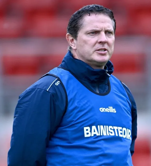 Damien Coleman wearing a GAA managers bib