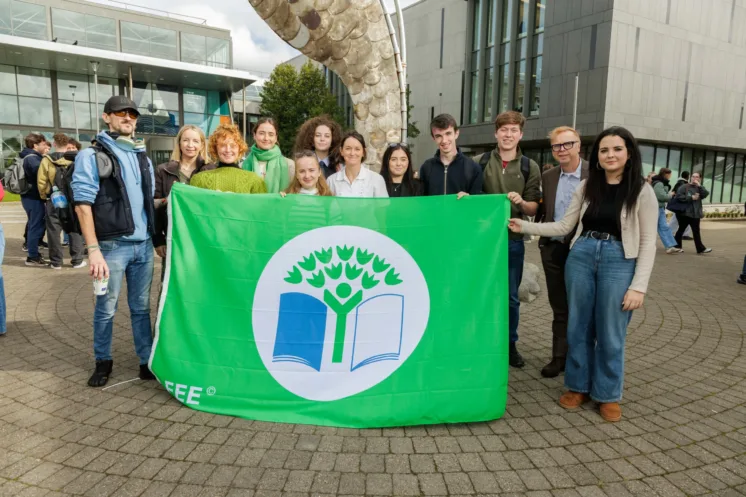 Students at ATU Sligo with the Green Flag