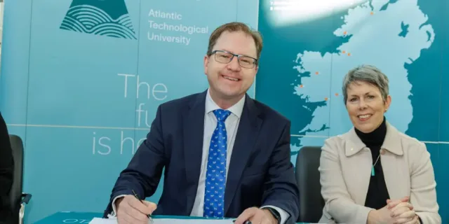 Minister for Further and Higher Education, Research, Innovation and Science James Lawless TD and ATU President Dr Orla Flynn