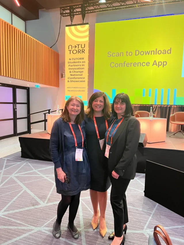 L-R: Prof Liz Thomas (University of York), Dr Carina Ginty (ATU) and Dr Moira Maguire (DKIT)