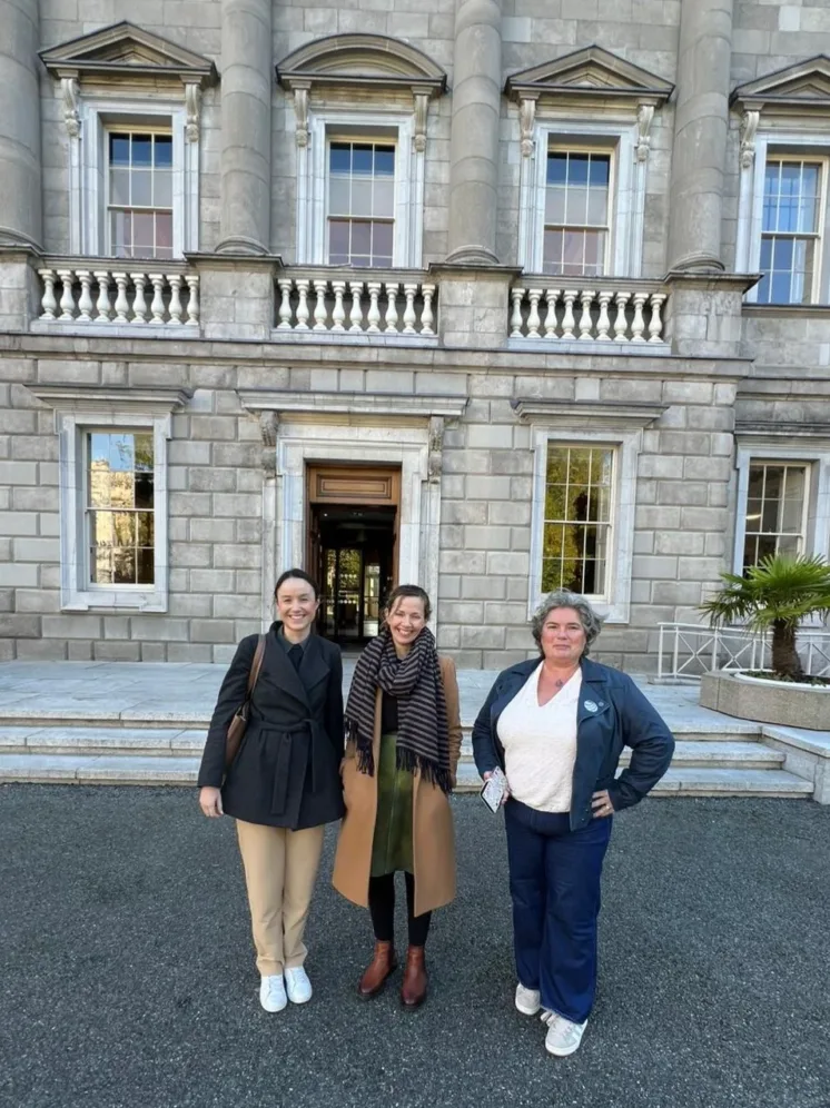 Members of the National PsO Committee after meeting with officials from the Oireachtas public engagement team, October 2025, L to R: Dr Brigid Hooban, ATU, Dr Therese Montgomery, ATU, Dr Annemarie O’ Brien, TUS.