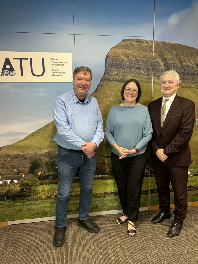 Dr. John Bartlett, Head of Research ATU Sligo Dr. Melanie Ross, Green Building Technologies Research Chair, SAIT John Andy Bonar, ATU VP for Systems and Internationalisation