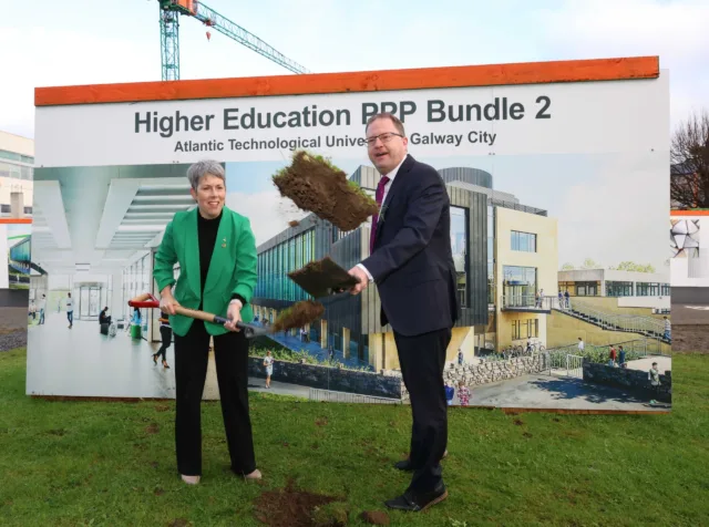 Minister James Lawless Orla Fynn Turning Sod Galway ATU
