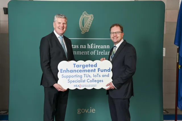 Minister for Further and Higher Education, Research, Innovation and Science, James Lawless TD with Dr Sean Duffy, VP for ATU Integration and TEF Project Lead.