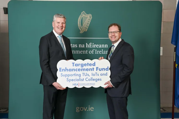 Minister for Further and Higher Education, Research, Innovation and Science, James Lawless TD with Dr Sean Duffy, VP for ATU Integration and TEF Project Lead.
