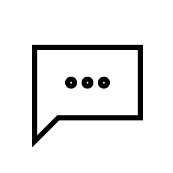 Icon of a speech bubble with ellipsis