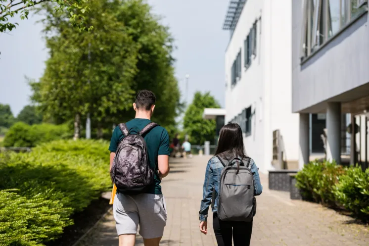 Generic students walking