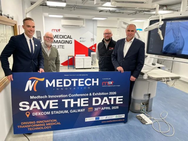 From L to R: Dr. Jamie Meehan (MET/ATU),  Billy Donovan (MET/ATU), Dr. Patrick Delassus (MET/ATU), Colin Murphy (Premier Publishing & Events) 