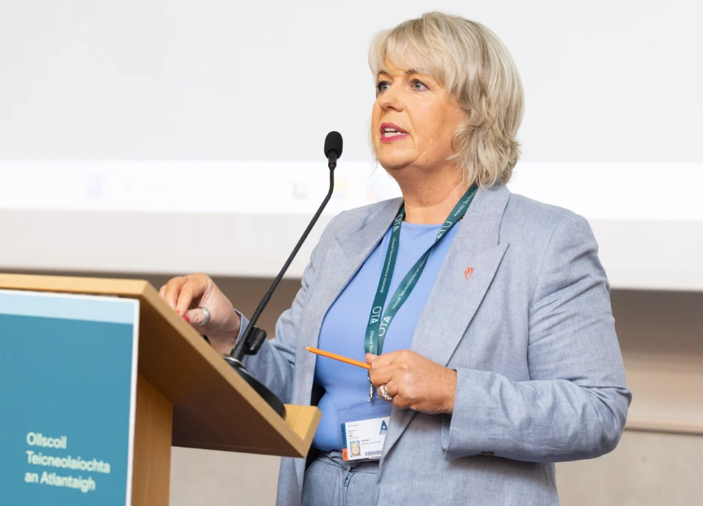 Dr Louise McBride, Head of Department of Nursing and Healthcare at ATU, addressing participants on the importance of women’s health and wellbeing. 