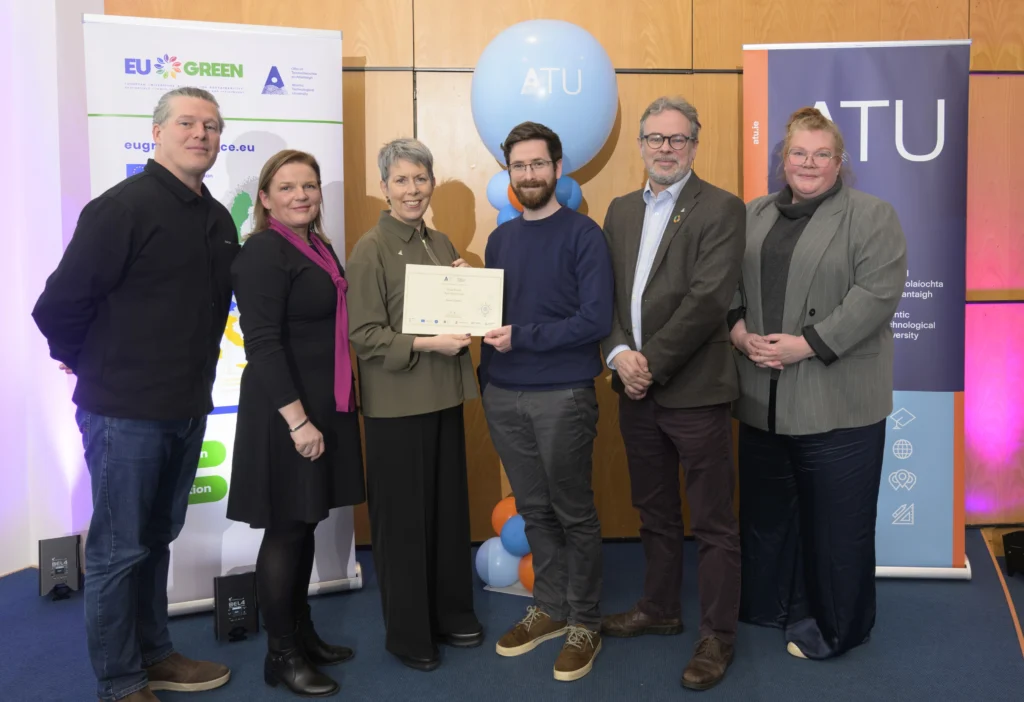 Mark Campbell(Lecturer) Eveanne McCarron, Orla Flynn, Patrick Brennan ( ATU Wellpark), Brendan jennings, Ainslie Peters (Crew Digital)
