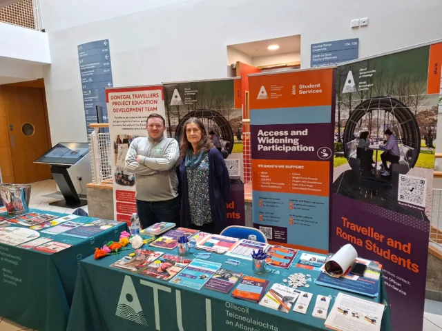 Kyle Quill, Education Team, Donegal Travellers Project and Sinéad Campbell, Traveller and Roma Education Officer, ATU. 