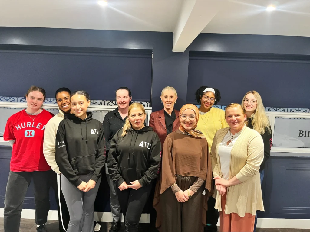 Back Row: Aimee Casey, Pilar Castillo Ramirez, Chantelle Grant, Karoline Sweeney, Adaora Obialo, Julia Tytko. Front Row: Brenda Ruiz Perea, Yevis Gallagher, Nihal El Fodil, EveAnne McCarron