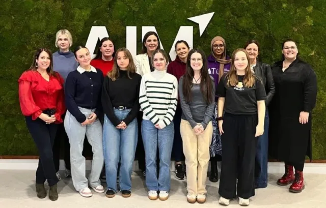 Back Row: Aimee Casey, Pilar Castillo Ramirez, Chantelle Grant, Karoline Sweeney, Adaora Obialo, Julia Tytko. Front Row: Brenda Ruiz Perea, Yevis Gallagher, Nihal El Fodil, EveAnne McCarron