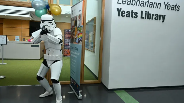 Star Wars Storm Trooper made an appearance at the ATU Engineering Fair in Sligo at the weekend.