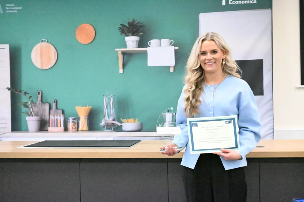 Lucy Mulligan received third prize for Best Sensory Experience for Lentil Legends, a plant-based, high-fibre lentil patty designed to deliver flavour and texture while supporting healthier eating.