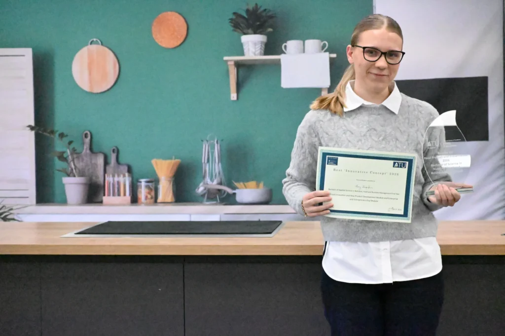 Amy Ziegenfuss was awarded second prize for Best Innovative Concept for Mighty Muffins- hidden-vegetable snack muffins designed to help children enjoy nutritious snacks.
