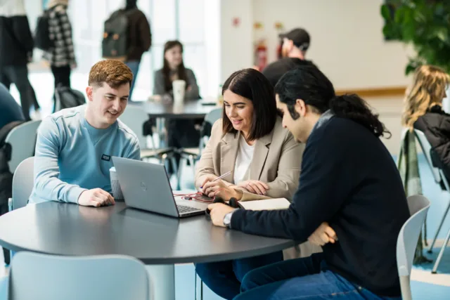 ATU students engaged in study.