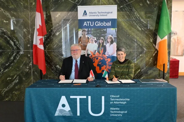 Dr David Ross, President & CEO of the Southern Alberta Institute of Technology and Dr Orla Flynn, President of Atlantic Technological University.