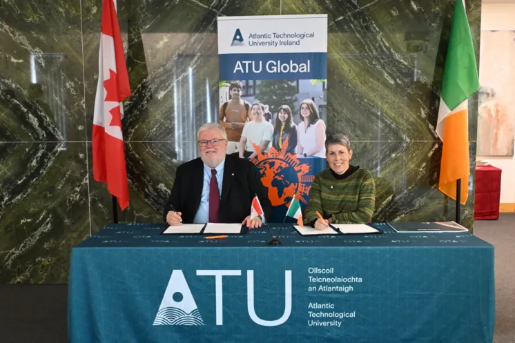 Dr David Ross, President & CEO of the Southern Alberta Institute of Technology and Dr Orla Flynn, President of Atlantic Technological University.