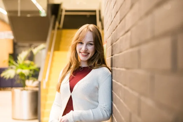 image of ATU student on Sligo campus