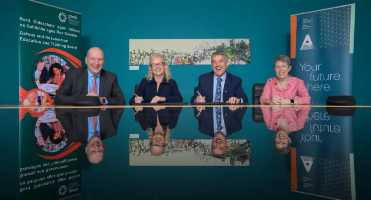 L-R: David Leahy, Chief Executive, GRETB, Sinead Morgan, Director of Further Education and Training, GRETB, Dr Billy Bennet, Registrar and Chief Academic Officer ATU and Dr Orla Flynn, ATU President.