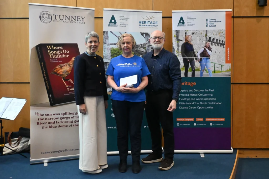 Presentation of cheque to Aware.