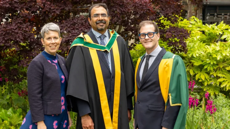 L-R: Dr Orla Flynn, ATU Present, Prof Suresh Pillai (ATU) and Professor Daniel Carey, President of the Royal Irish Academy.