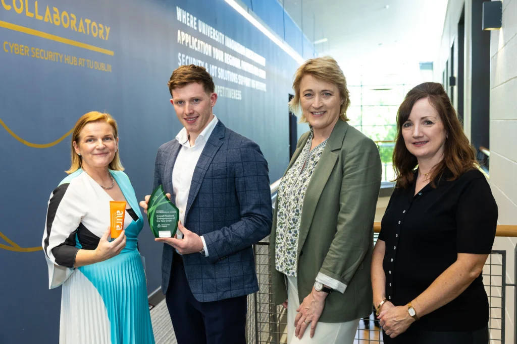 Overall Student of the Year Rory Stanton, with Eve–Anne McCarron, ATU, Carmel Dillon and Terri Smith, Enterprise Ireland.