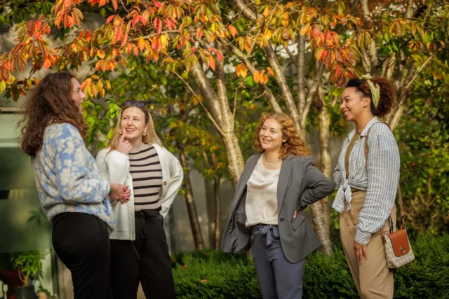 Students talking in group
