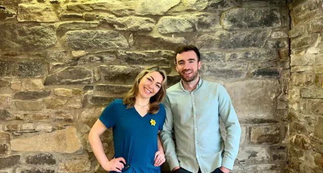 Headshot of couple Lucia and Chris taken for Irish Times