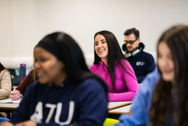 Students in an ATU classroom
