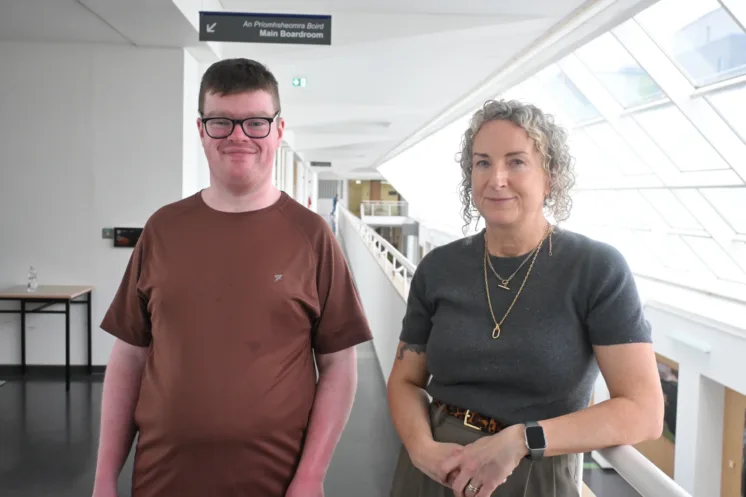 Dr Tamsin Cavaliero – Atlantic Technological University with Kevin McLoughlin ATU Project WAVE former student and Inclusive Climate Futures participant.