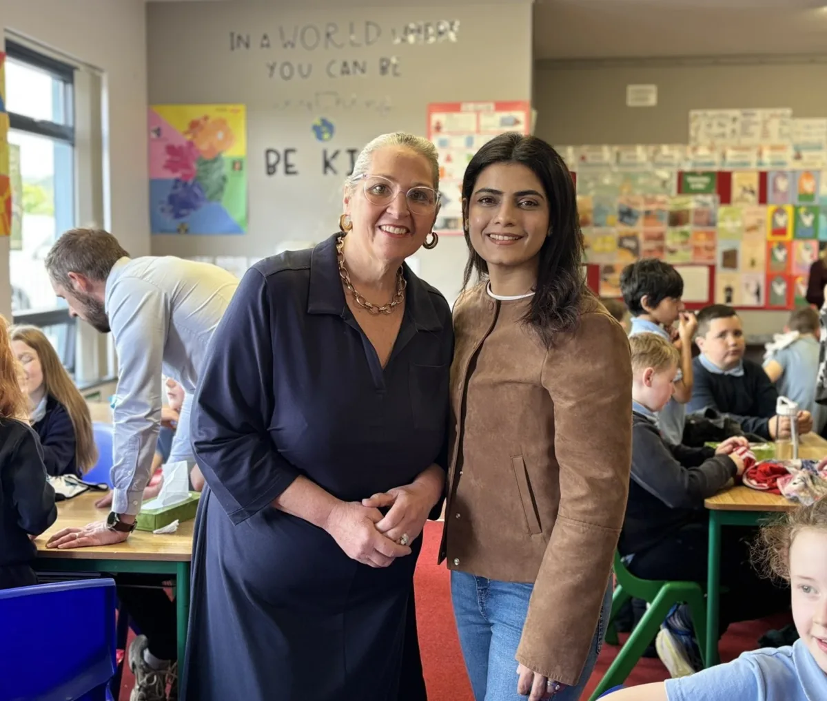 Sheila and Madiha standing together