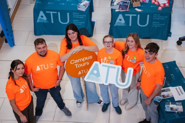 Student volunteers at Open Day Mayo