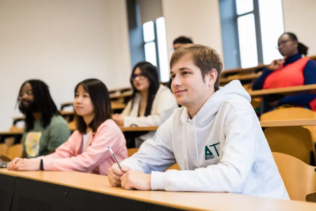 International students attending a lecture