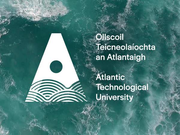 Atlantic Technological University logo on sea background