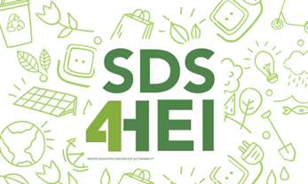 The SDS 4HE1 logo with stencils behind it