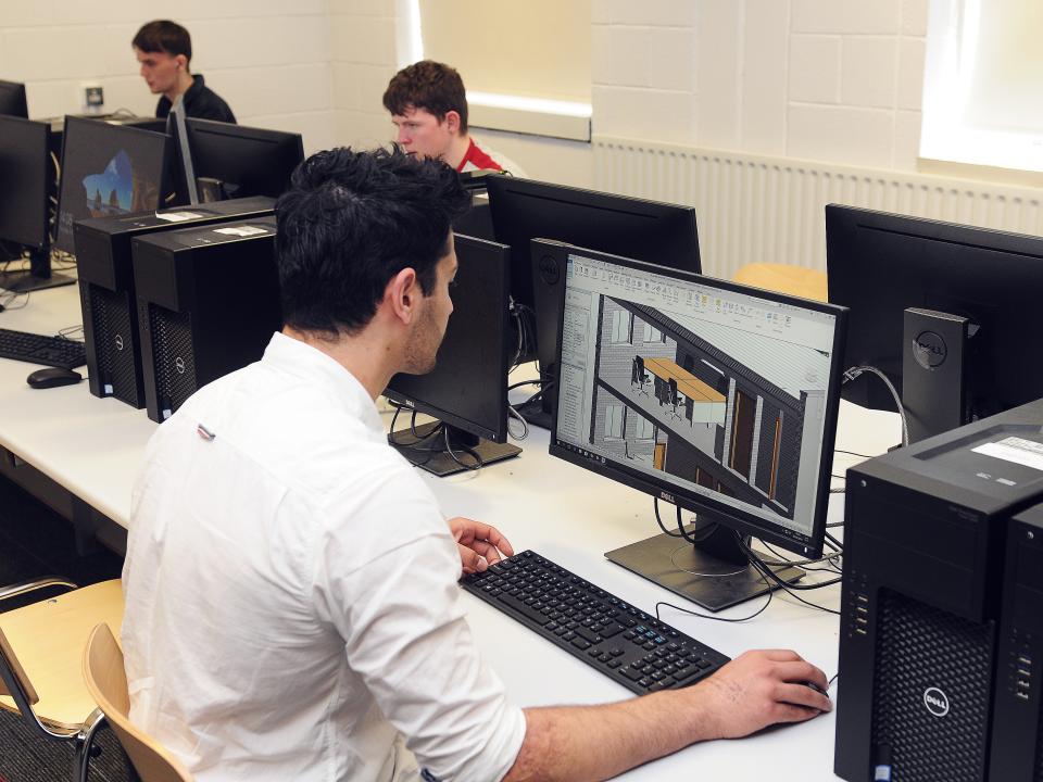 ATU Galway City Computing students at work in lab