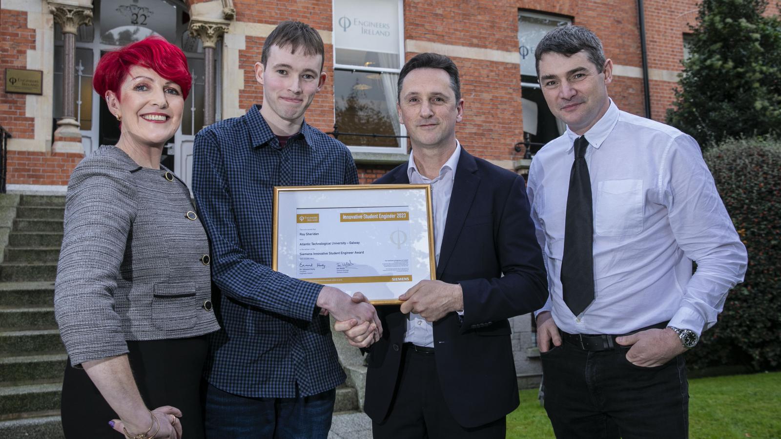 ATU Galway Mechanical Engineering student wins 2023 Siemens Innovative Student Engineer of the Year 